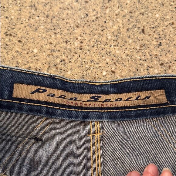 PACO JEANS CO Baggy Y2K Hip Hop Streetwear Globe Logo Embroidered Jeans - Picture 9 of 14